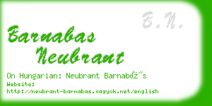 barnabas neubrant business card